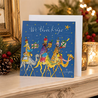 Quentin Blake We Three Kings Christmas Advent Calendar Greetings Card & Envelope