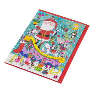 Santa Sleigh Advent Calendar Greetings Card | Christmas Advent Calendar