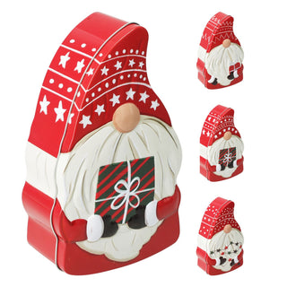 Christmas Gonk Storage Tin | Kitchen Food Tin Festive Santa Gnome Tin