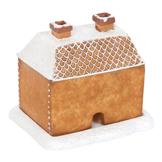 Gingerbread House Incense Burner Festive Christmas Ornament with Cinnamon Cones