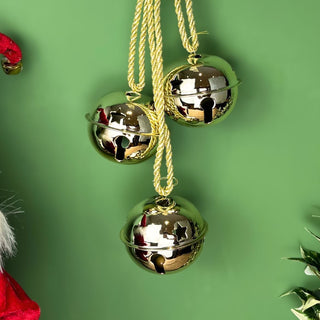 Gold Jingle Bells Door Hanger | Extra Large Christmas Bells Garland - 43cm