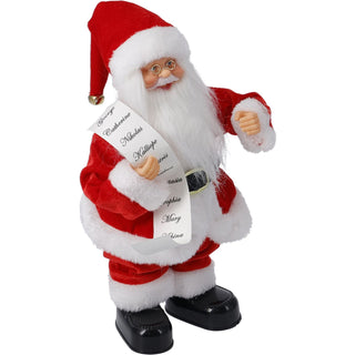 Musical Dancing Santa Claus Christmas Figurine, 28cm Red Santa Ornament