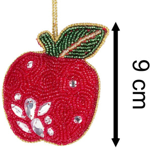 Apple Beaded Christmas Tree Bauble | Colourful Fruit-shaped Tree Ornaments
