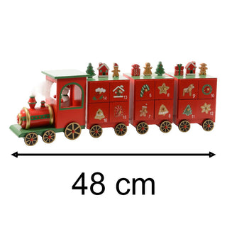 Festive Train Christmas Advent Calendar | Fill Your Own Wooden Calendar - 48cm