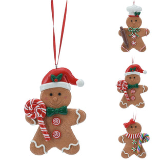 Gingerbread Cookie Christmas Bauble | Christmas Tree Hanging Decoration - 10cm