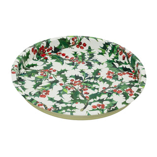 Emma Bridgewater - Holly Round Deep Well Tray | Christmas Serving Tray - 31cm