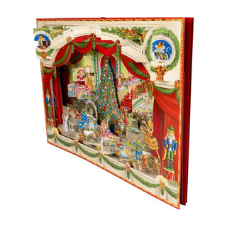 3D Ballet Christmas Advent Calendar - Glittered Pop-Up Theatre with 24 Doors - 43x32cm