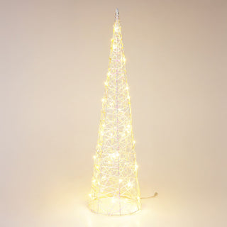 LED Iridescent Cone Light | Light-up Christmas Tree Cone with Timer - 60cm