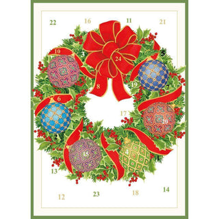 Imperial Wreath Advent Calendar Card with Envelope | Christmas Advent Calendar