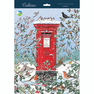 RSPB Christmas Postbox Advent Calendar | Traditional Picture Advent Calendar