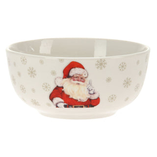 Santa Claus Christmas Bowl | Ceramic Festive Bowl for Snacks & Nibbles - 450ml