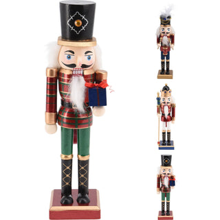 Traditional Christmas Nutcracker Soldier Wooden Figure with Moveable Parts 38cm