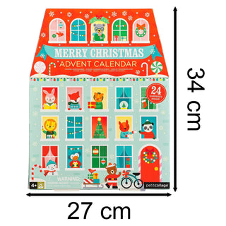 Childrens Christmas Advent Calendar House | Kids 3D Pop-Up Playset with Figures