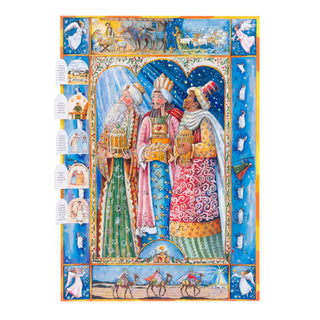 Christmas Advent Calendar The Three Wise Men Story Calendar | Religious Advent Calendar Traditional Advent Calendar | Picture Advent Calendar Paper Advent Calendar