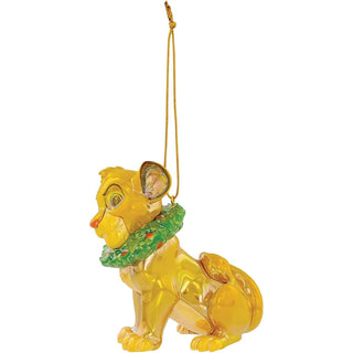 Disney The Lion King Simba Christmas Tree Hanging Decoration, 9cm Gold Toned