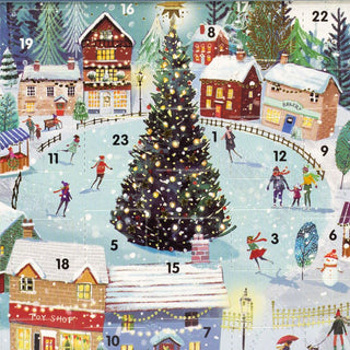 Skating in the Snow Advent Calendar Greetings Card | Christmas Advent Calendar