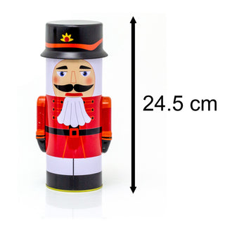 Christmas Nutcracker Storage Tin | 3D Nutcracker Soldier-Shaped Biscuit Tin