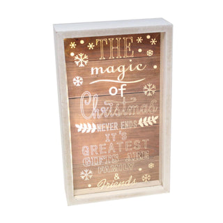 Light Up Magic Of Christmas LED Plaque Box Frame Decoration