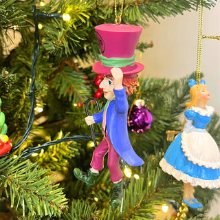 Mad Hatter Christmas Tree Decoration, Alice In Wonderland Ornament 10cm