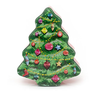 Charming Christmas Storage Tin With Festive Designs for Sweets Treats Surprises - Tree