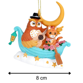 The Owl and the Pussycat Bauble | Nursery Rhyme Christmas Tree Ornament - 8cm