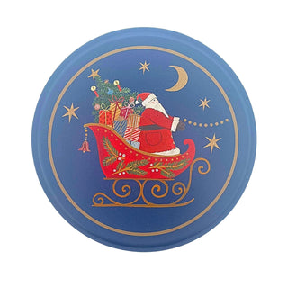 Nostalgia Sleigh Christmas Chocolate Tin 10cm, Gisela Graham Santa Design