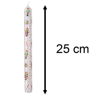 Set of 2 The Nutcracker Advent Dinner Candles | Christmas Advent Candles - 25cm