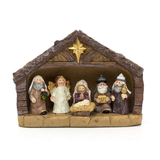 Traditional Christmas Nativity Set with 6 Figures | Nativity Scene Ornament