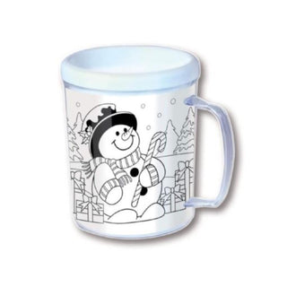 Design Your Own Christmas Mug Xmas Craft Colouring Activity Stocking Filler