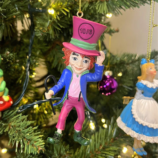 Mad Hatter Christmas Tree Decoration, Alice In Wonderland Ornament 10cm