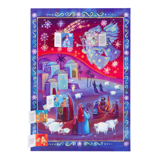 Christmas Advent Calendar The Shepherd's Watch Story Calendar | Religious Advent Calendar Traditional Advent Calendar | Picture Advent Calendar Paper Advent Calendar