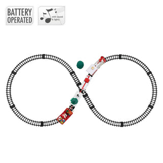 22 Piece Christmas Train Set, Santa Sleigh Railway with 283 cm Track