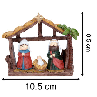 Christmas Mini Nativity Scene | Traditional Nativity Set Jesus, Mary & Joseph