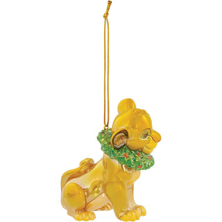 Disney The Lion King Simba Christmas Tree Hanging Decoration, 9cm Gold Toned