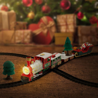22 Piece Christmas Train Set, Santa Sleigh Railway with 283 cm Track