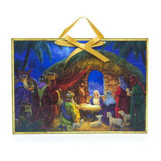 Nativity Christmas Advent Calendar | Religious Calendar with Manger Scene - A3
