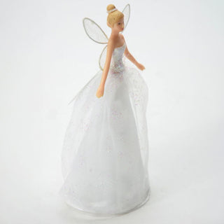 White Angel Christmas Tree Topper | Iridescent Fairy Angel Tree Ornament - 19cm