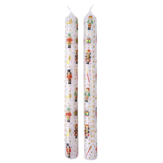 Set of 2 The Nutcracker Advent Dinner Candles | Christmas Advent Candles - 25cm