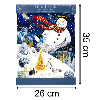 Magical Christmas  Advent Calendar | Snowman Advent Calendar - 34x25cm