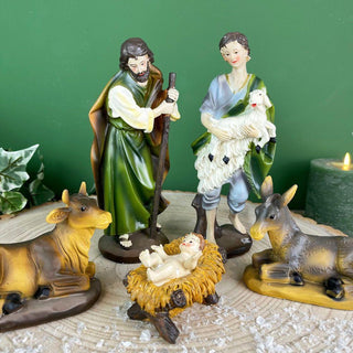 Large Traditional Deluxe Christmas Nativity Set Scene With 10 Detailed Figures