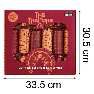 The Traitors Christmas Crackers Pack of 6 with Secret Roles and Missions