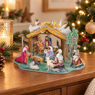 Nativity Advent Calendar, Pop & Slot 3D Christmas Story Scene Petite