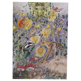 Yuletide in the Hedgerow Folklore Christmas Advent Calendar, A4 Wildlife Scene