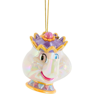 Disney Mrs Potts Christmas Tree Hanging Decoration, Beauty and the Beast Bauble
