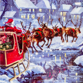 Santa Sleigh Christmas Advent Calendar | Picture Advent Calendar - 41x31.5cm