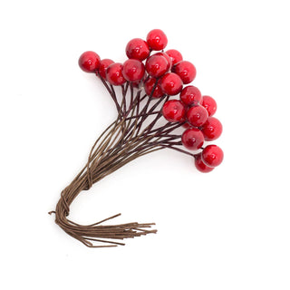 Set Of 3 Red Berry Branch Christmas Tree Decoration | Christmas Present Decoration | Xmas Wreath Decoration