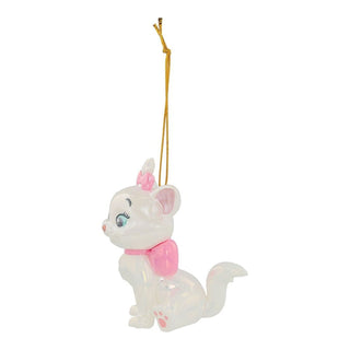 Disney Marie Christmas Tree Hanging Ornament, 9cm White Cat with Pink Bows