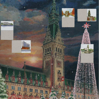 Hamburg Christmas Advent Calendar | Traditional Door Picture Advent Calendar