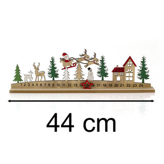 Santa Sleigh Wooden Christmas Advent Calendar | 24-Day Santa Advent Calendar