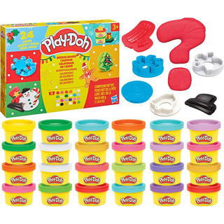 Play-Doh 24-Day Christmas Advent Calendar, 24 Cans, 16 Tools & Snowy Playmat